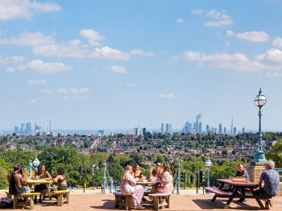 Take in the view at Alexandra Palace's beer garden image
