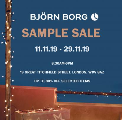 reflecteren marketing Korea Bjorn Borg Sample Sale, 19 Great Titchfield Street, London - Retail Event  in London