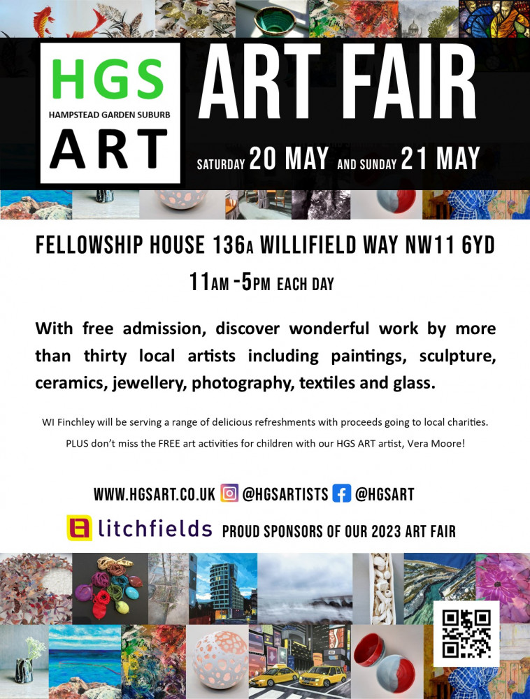 HGS Art 2023 Art Fair, Fellowship House, 136a Willifield Way NW11 6YD